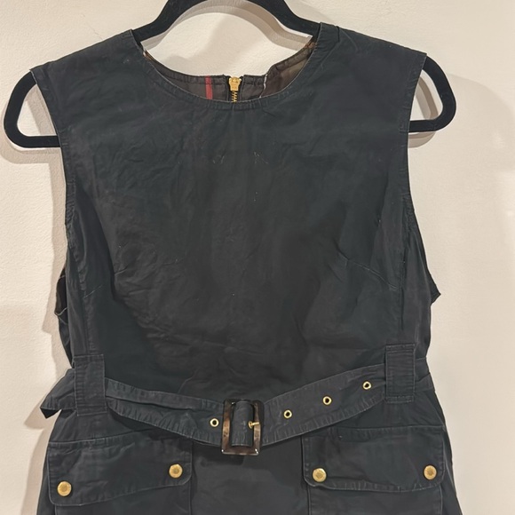 Barbour Cray Belted Cotton Minidress Size 12 - Picture 9 of 10